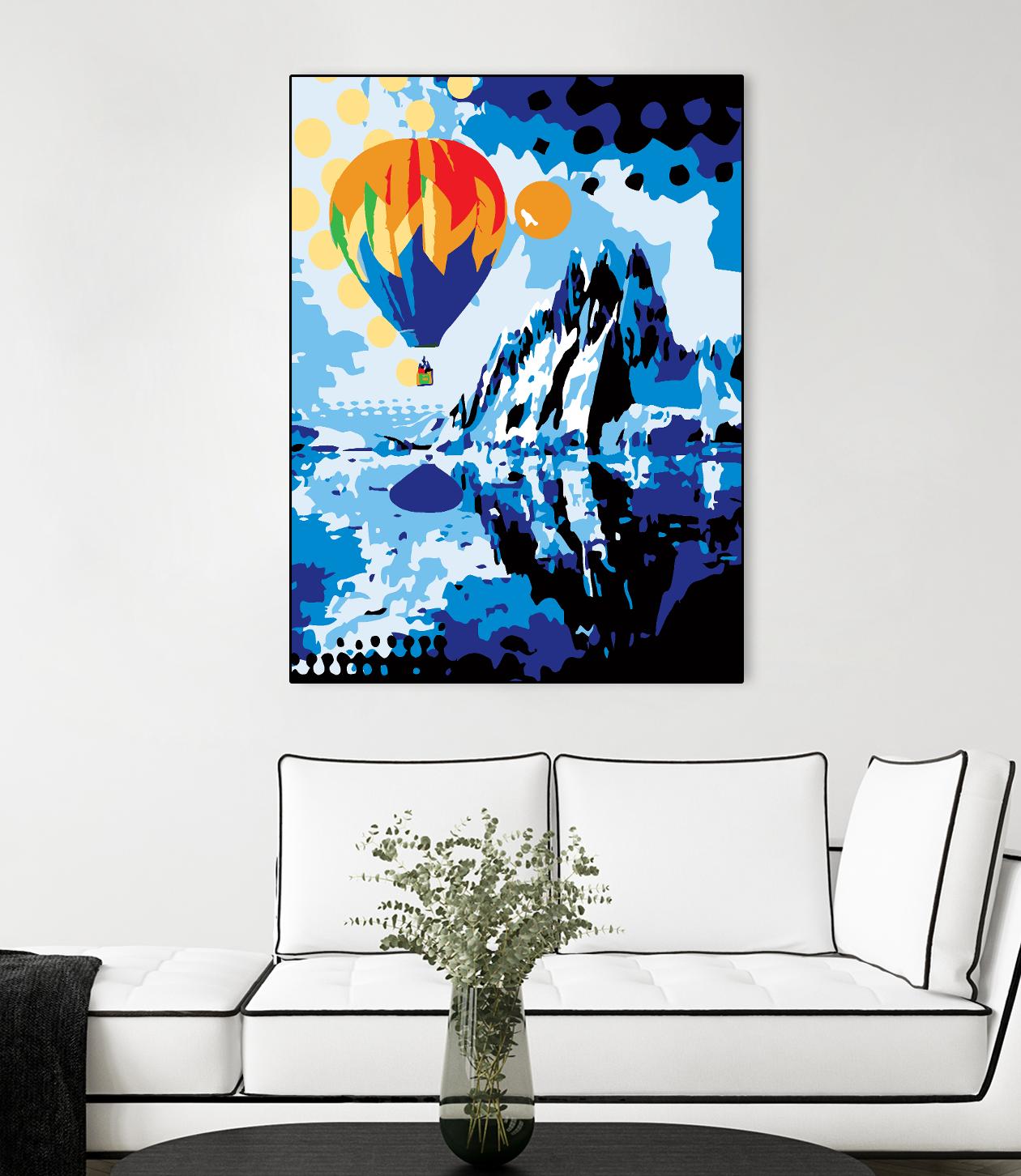 Ballon by Ray Lengelé on GIANT ART - blue landscape artistes du québec