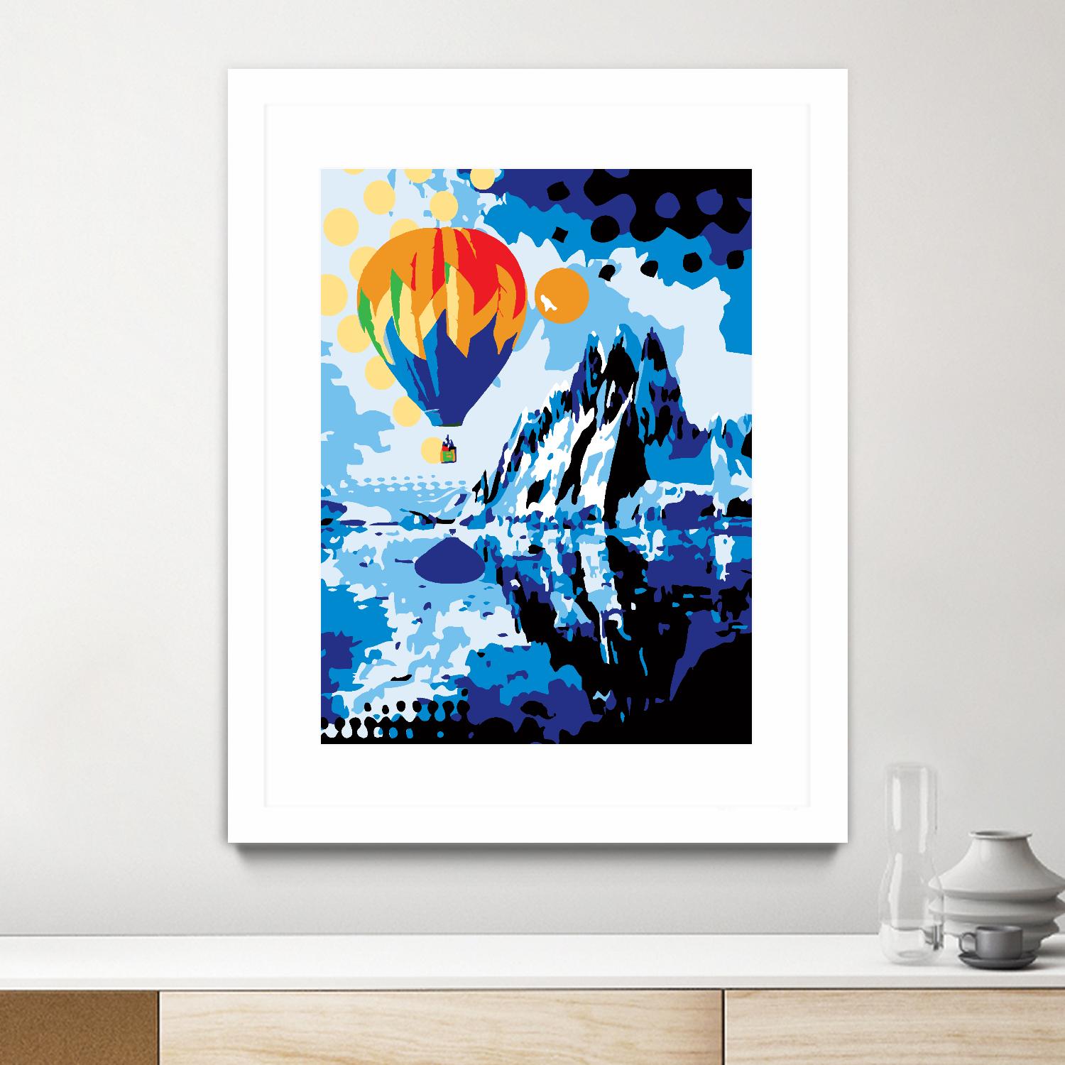 Ballon by Ray Lengelé on GIANT ART - blue landscape artistes du québec