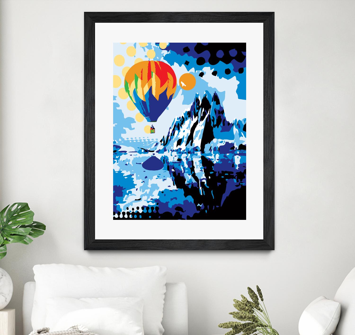 Ballon by Ray Lengelé on GIANT ART - blue landscape artistes du québec