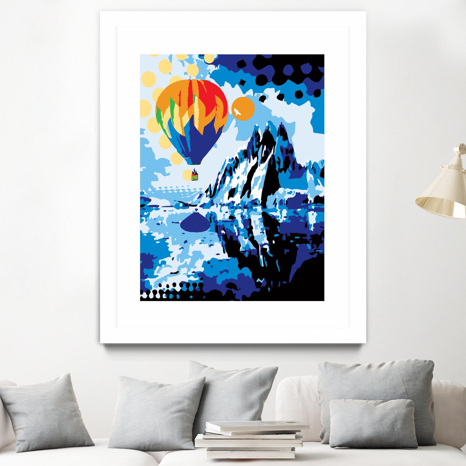 Ballon by Ray Lengelé on GIANT ART - blue landscape artistes du québec