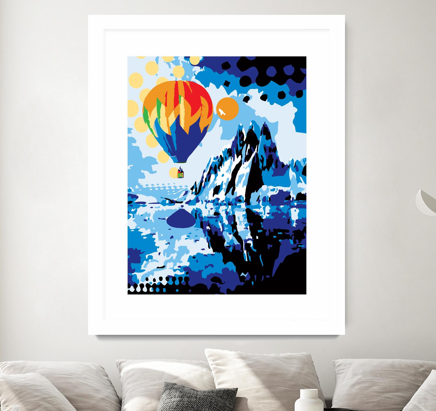 Ballon by Ray Lengelé on GIANT ART - blue landscape artistes du québec