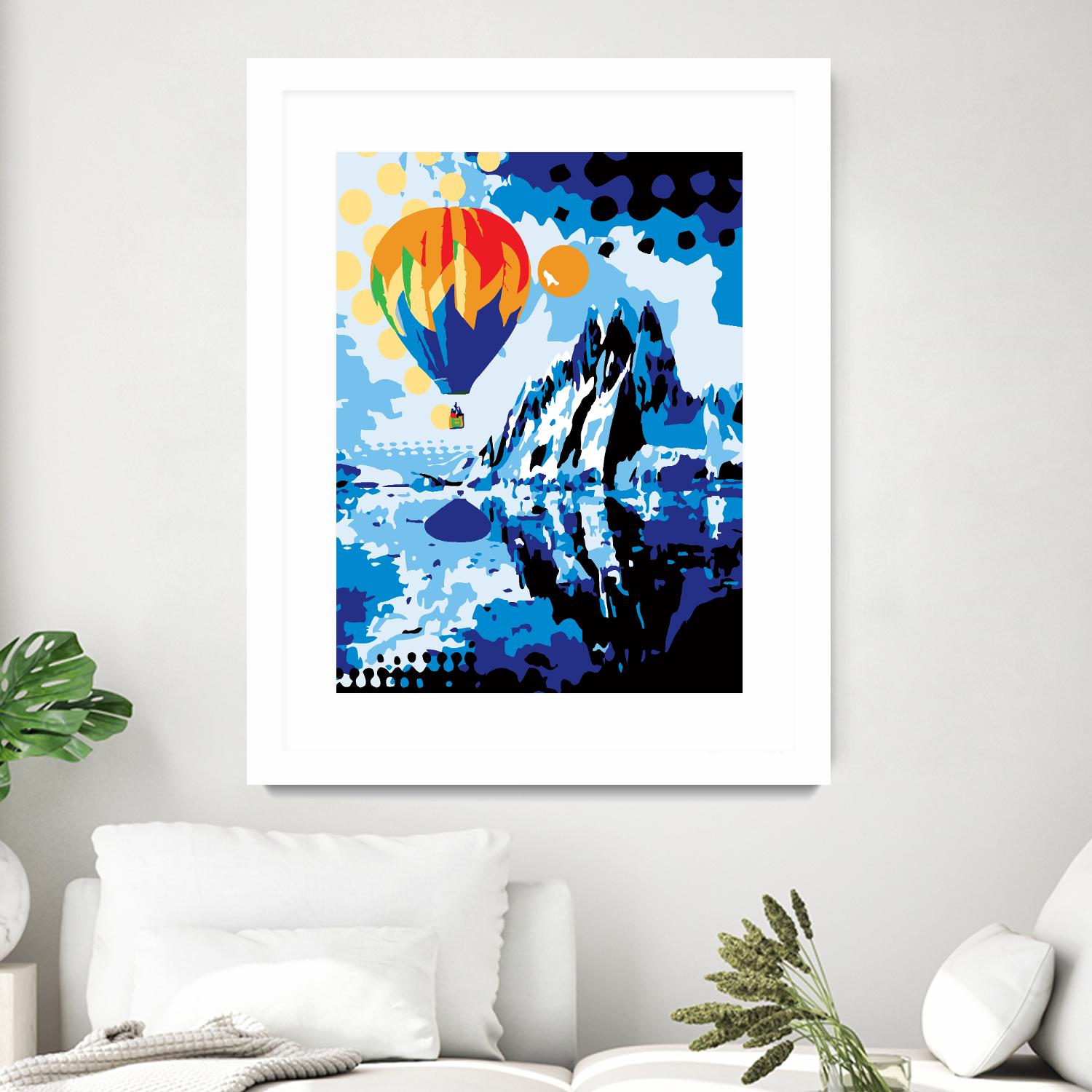 Ballon by Ray Lengelé on GIANT ART - blue landscape artistes du québec