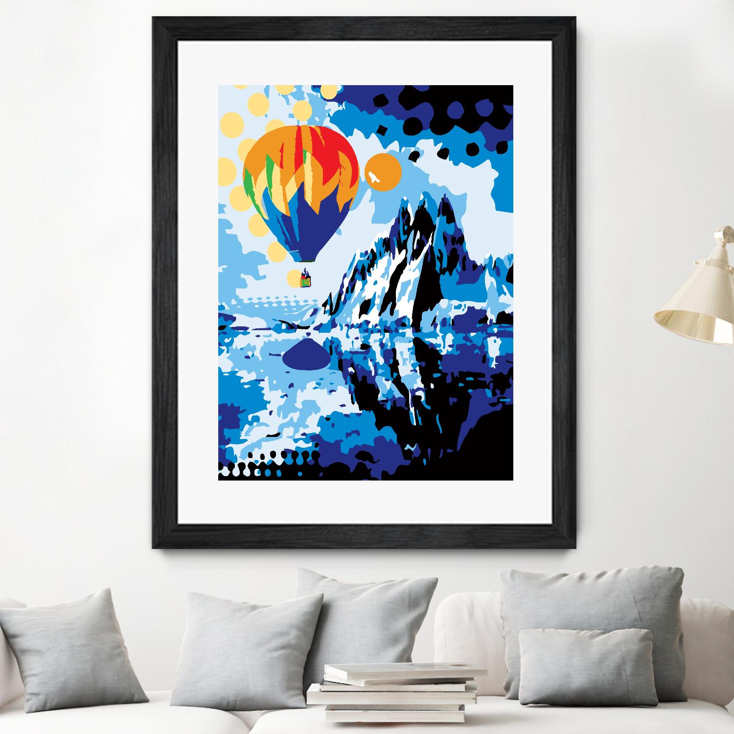 Ballon by Ray Lengelé on GIANT ART - blue landscape artistes du québec