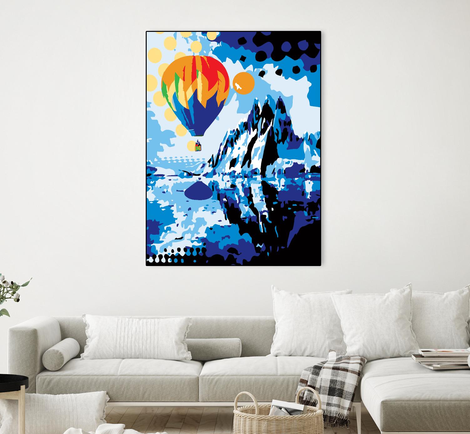 Ballon by Ray Lengelé on GIANT ART - blue landscape artistes du québec