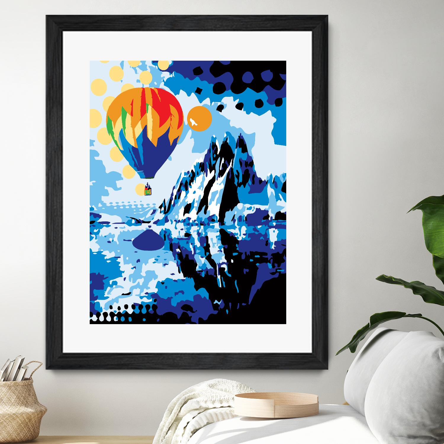 Ballon by Ray Lengelé on GIANT ART - blue landscape artistes du québec