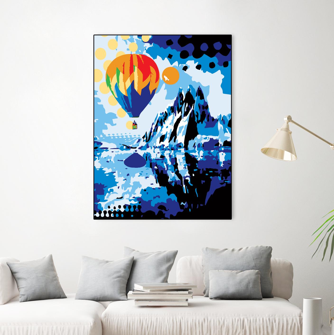 Ballon by Ray Lengelé on GIANT ART - blue landscape artistes du québec