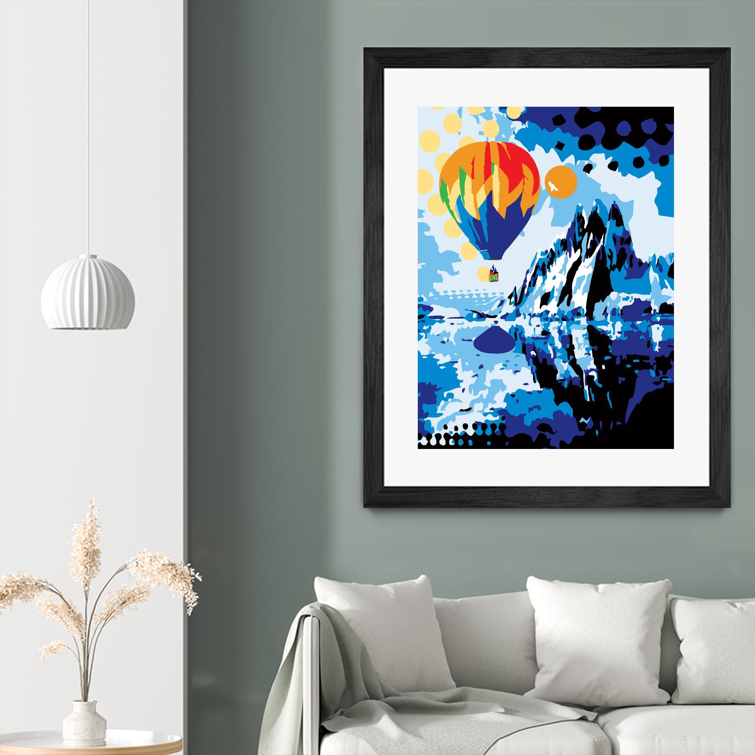 Ballon by Ray Lengelé on GIANT ART - blue landscape artistes du québec