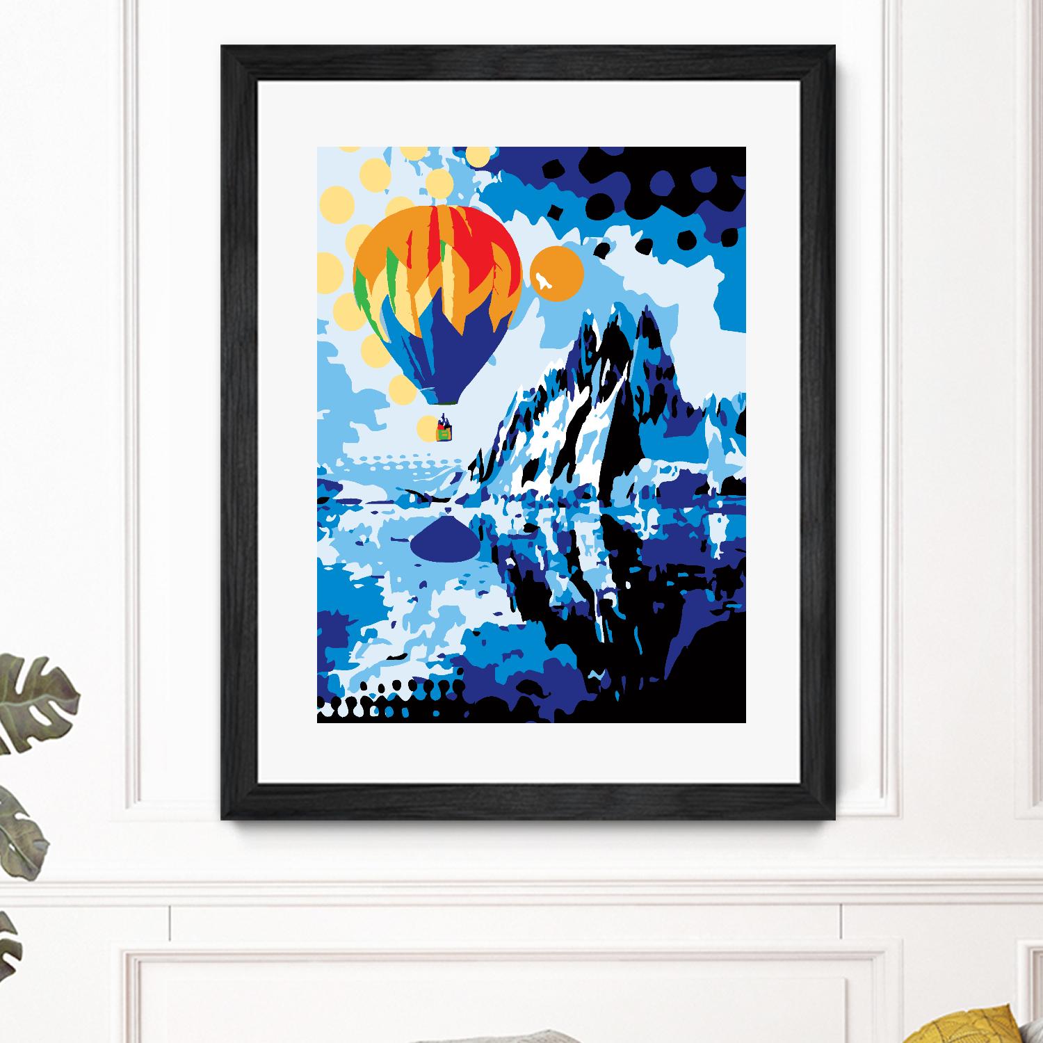 Ballon by Ray Lengelé on GIANT ART - blue landscape artistes du québec