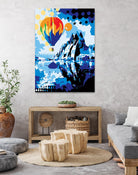 Ballon by Ray Lengelé on GIANT ART - blue landscape artistes du québec