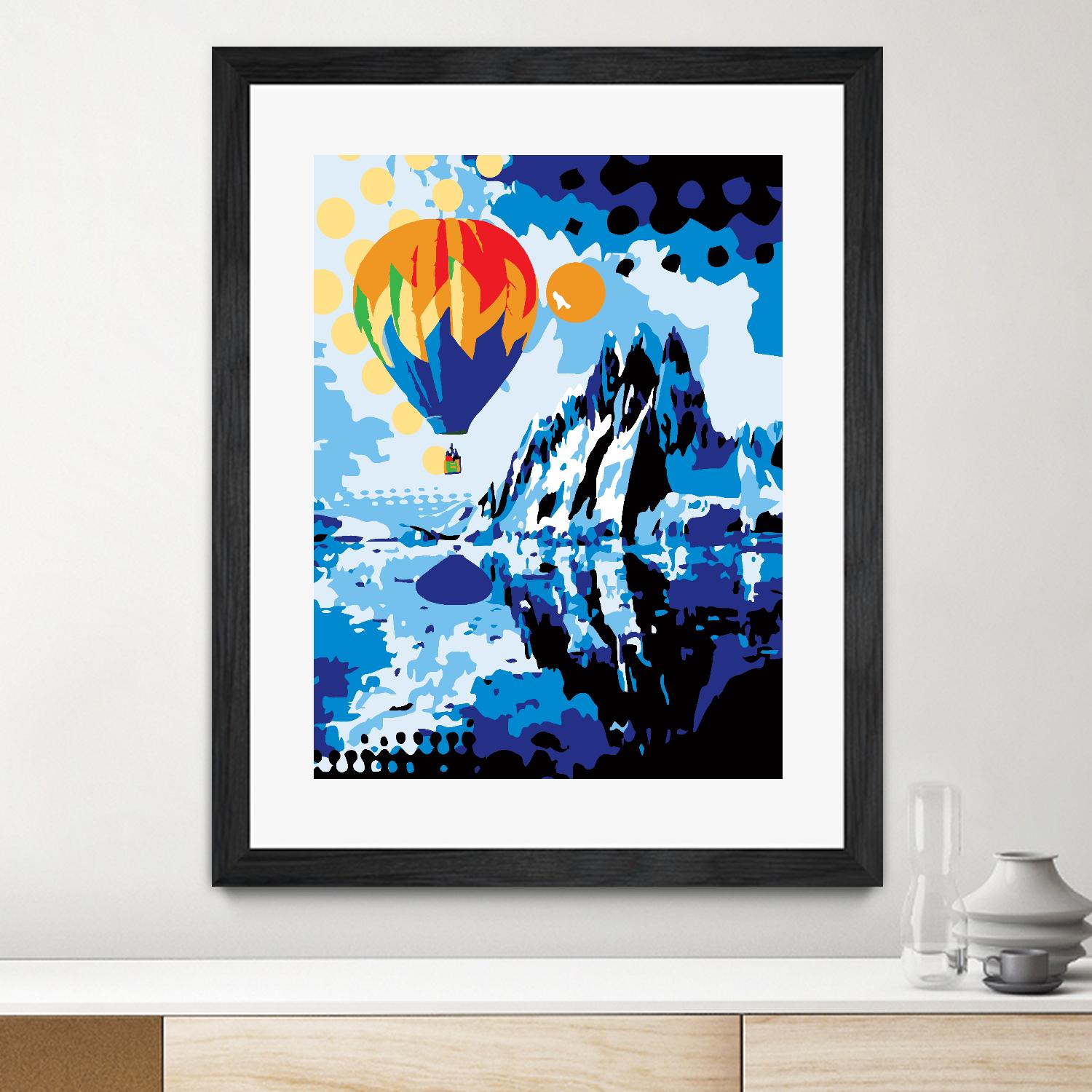 Ballon by Ray Lengelé on GIANT ART - blue landscape artistes du québec