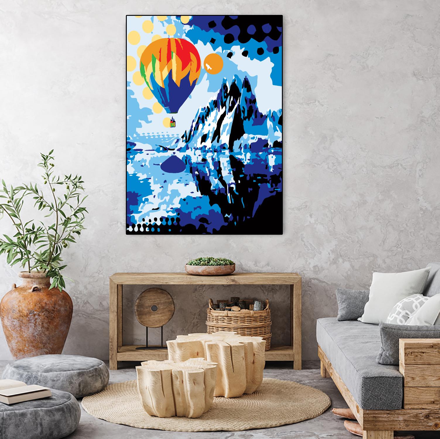 Ballon by Ray Lengelé on GIANT ART - blue landscape artistes du québec