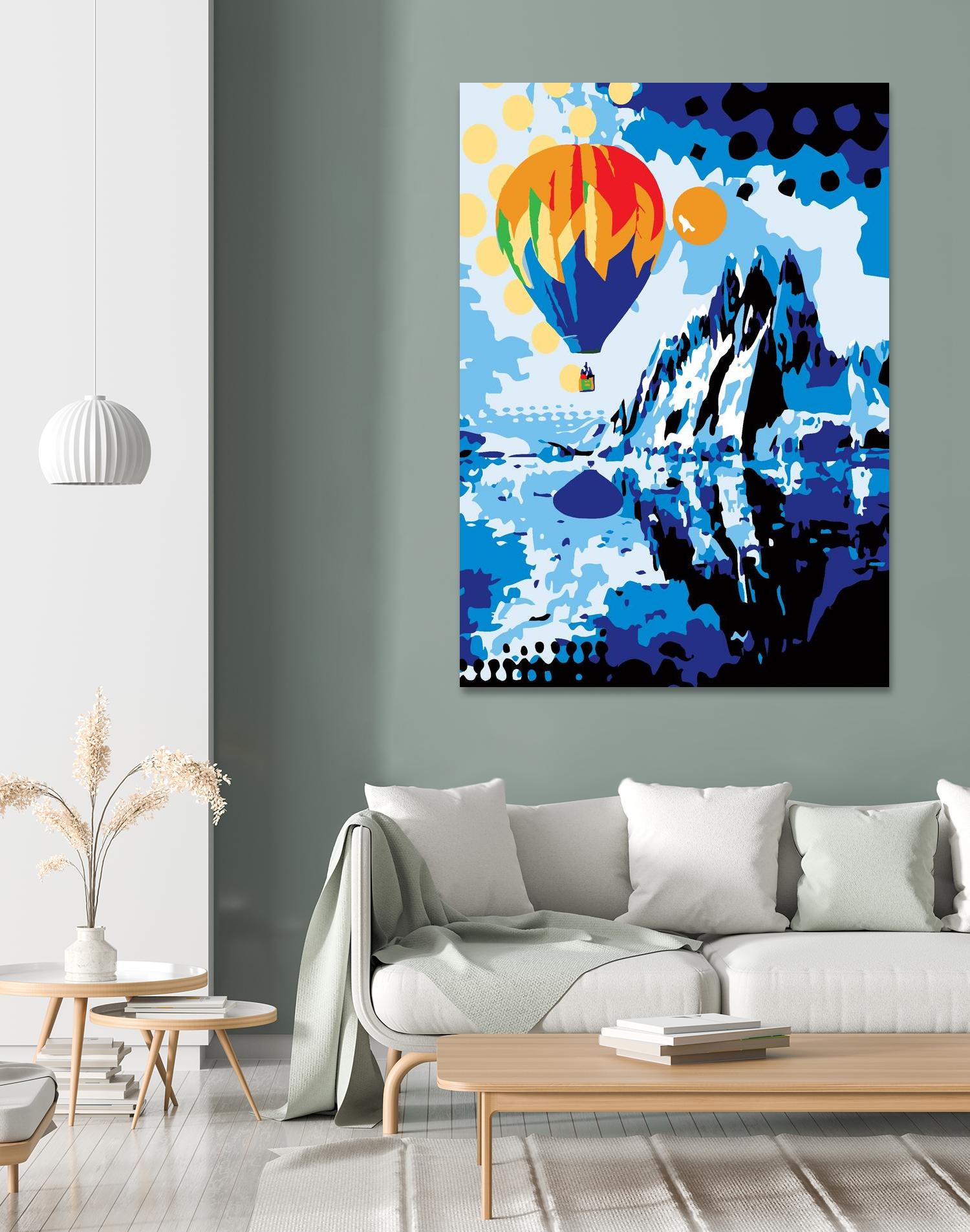 Ballon by Ray Lengelé on GIANT ART - blue landscape artistes du québec