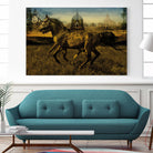 2 Horses by Daniel Stanford on GIANT ART - gold animals exotique