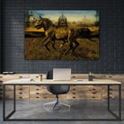 2 Horses by Daniel Stanford on GIANT ART - gold animals exotique