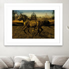 2 Horses by Daniel Stanford on GIANT ART - gold animals exotique