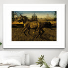2 Horses by Daniel Stanford on GIANT ART - gold animals exotique