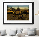 2 Horses by Daniel Stanford on GIANT ART - gold animals exotique
