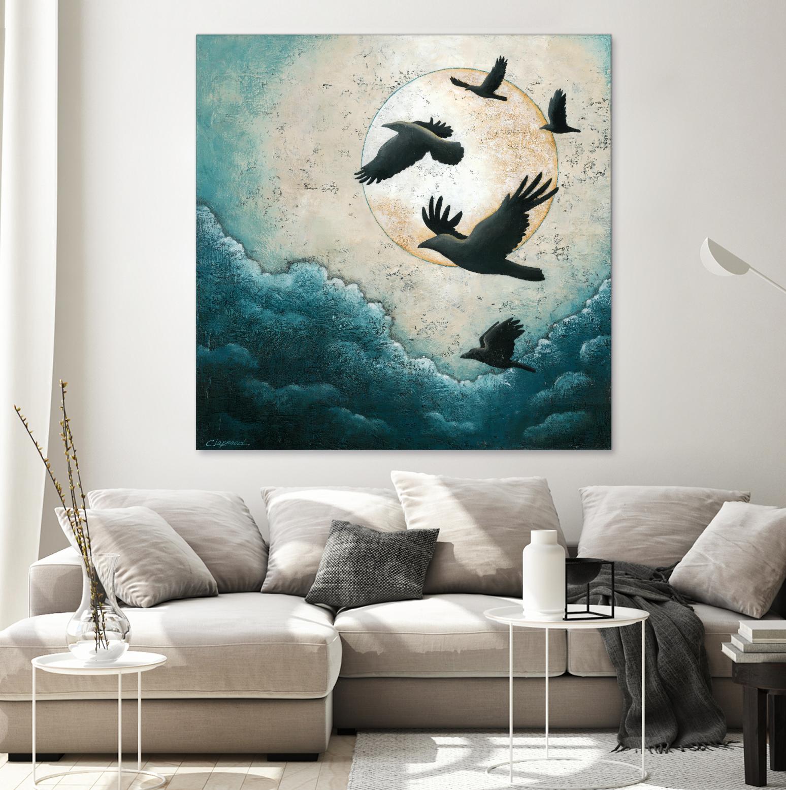 À la quiétude du grand halo by Marie Claprood on GIANT ART - white animals