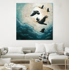 À la quiétude du grand halo by Marie Claprood on GIANT ART - white animals