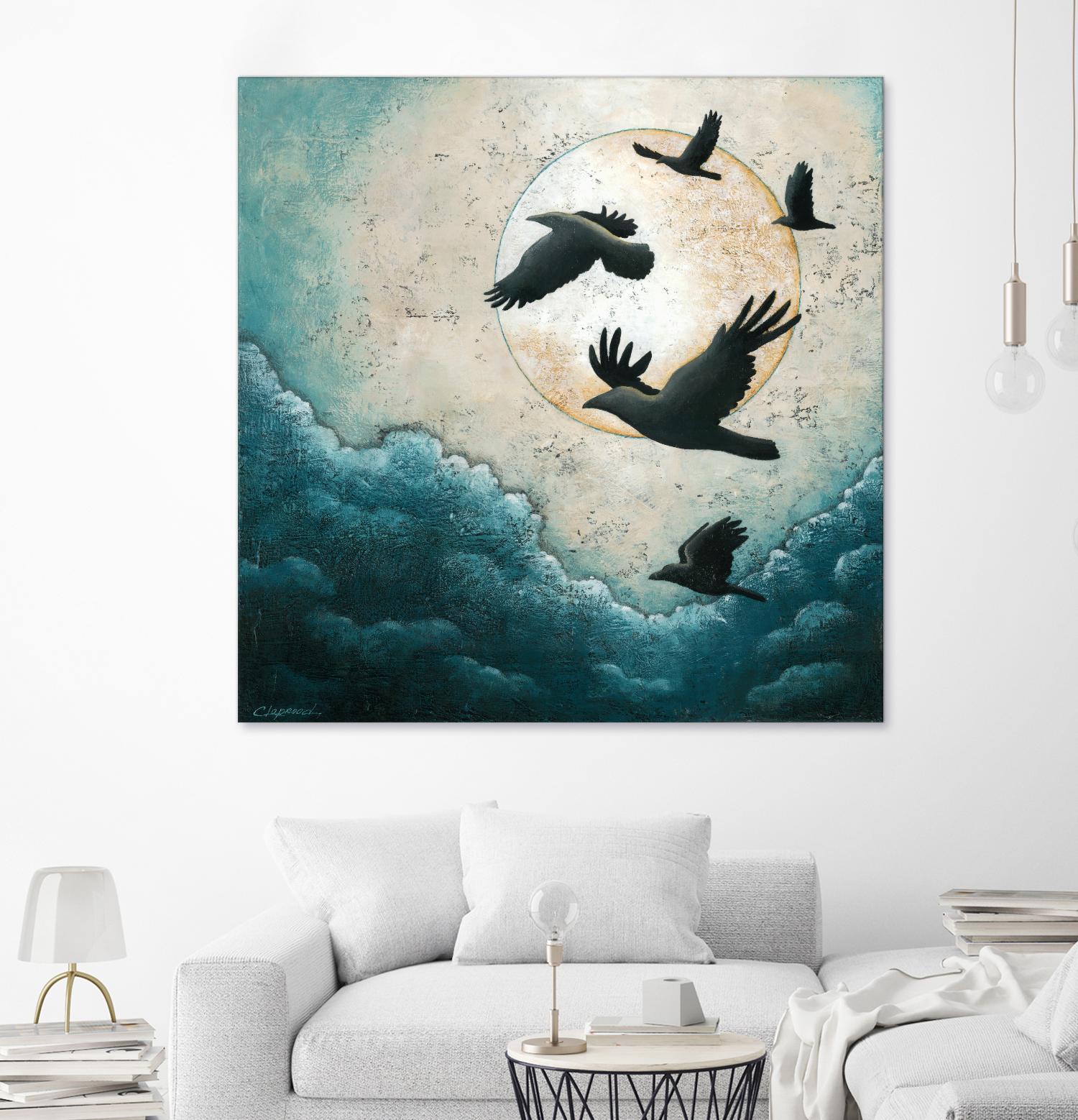 À la quiétude du grand halo by Marie Claprood on GIANT ART - white animals