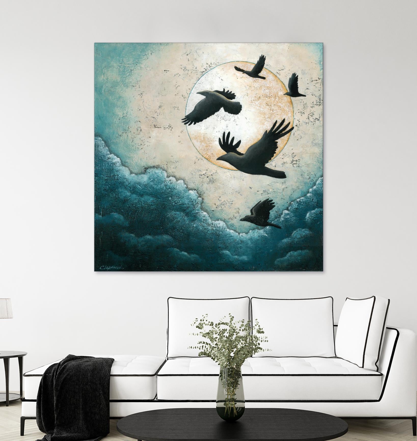 À la quiétude du grand halo by Marie Claprood on GIANT ART - white animals