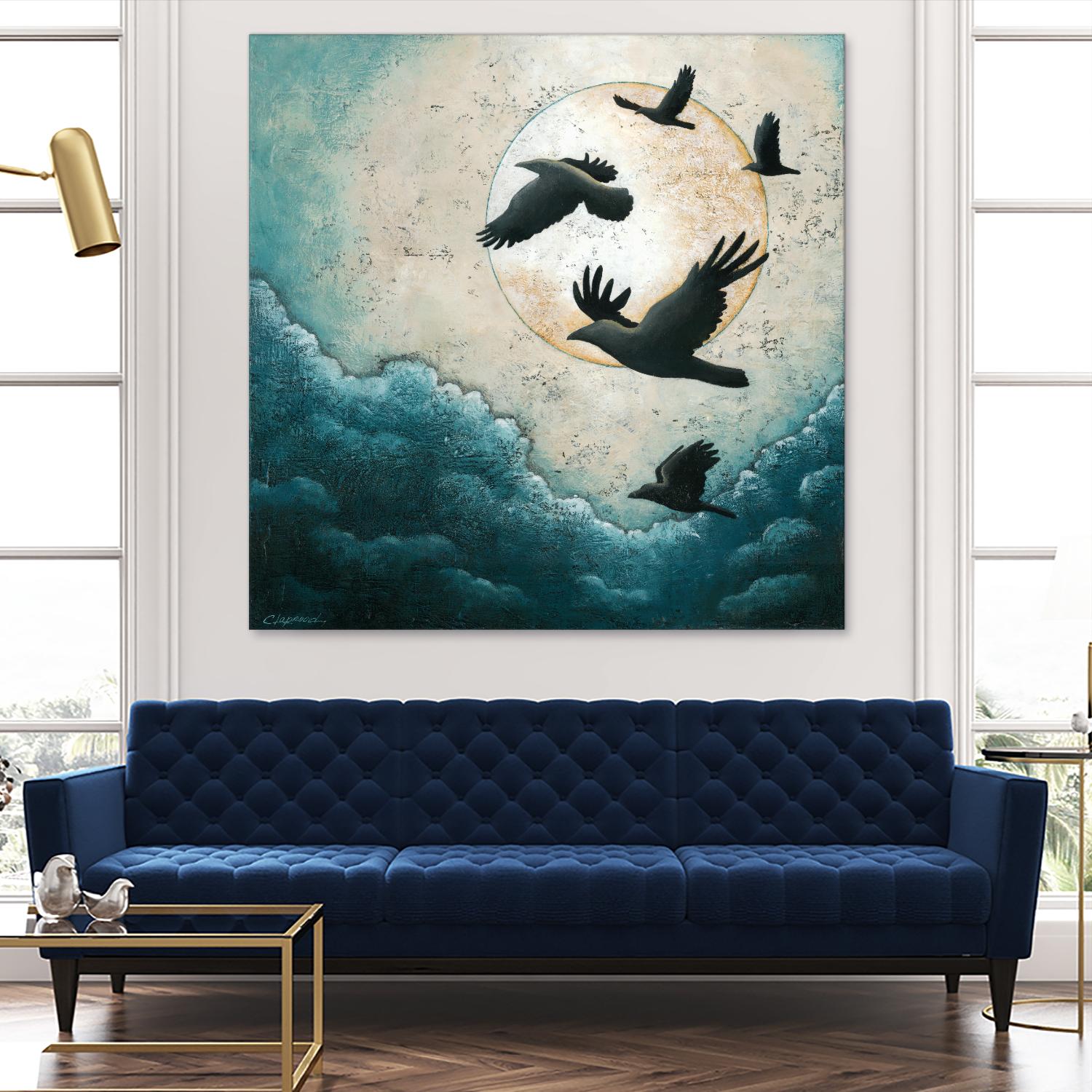 À la quiétude du grand halo by Marie Claprood on GIANT ART - white animals