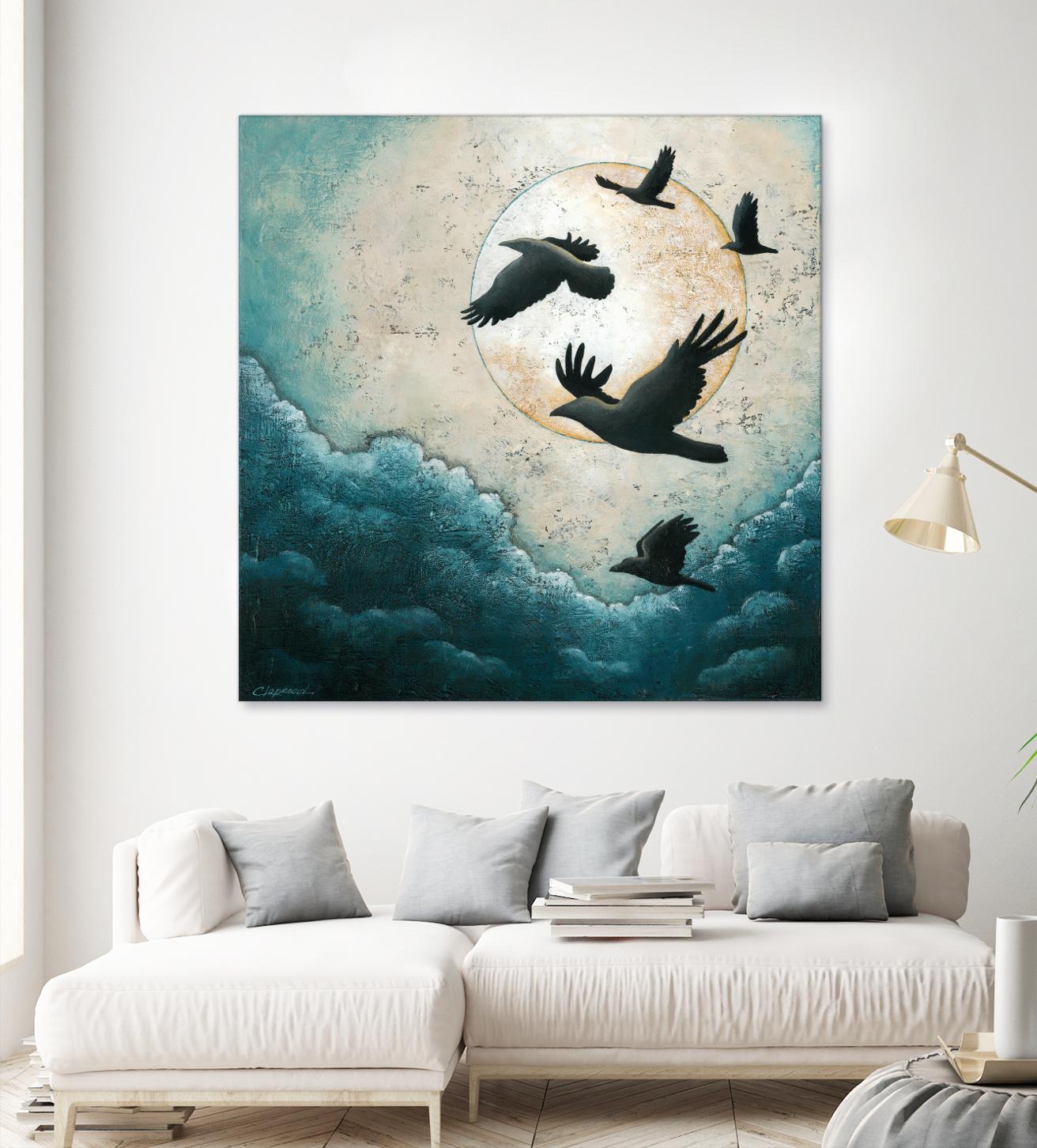 À la quiétude du grand halo by Marie Claprood on GIANT ART - white animals