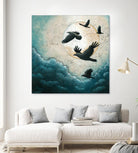 À la quiétude du grand halo by Marie Claprood on GIANT ART - white animals