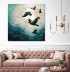 À la quiétude du grand halo by Marie Claprood on GIANT ART - white animals