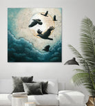 À la quiétude du grand halo by Marie Claprood on GIANT ART - white animals