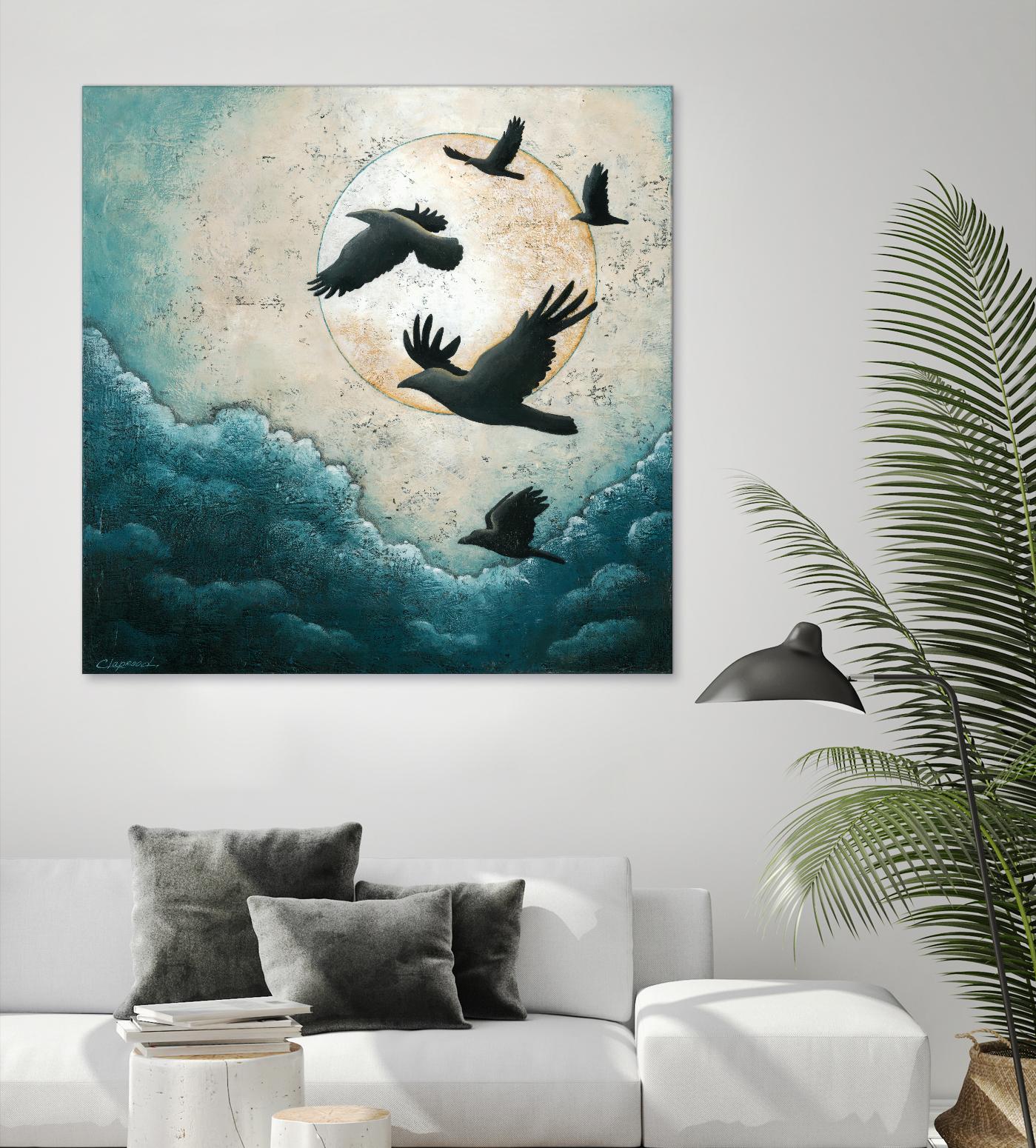 À la quiétude du grand halo by Marie Claprood on GIANT ART - white animals