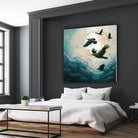 À la quiétude du grand halo by Marie Claprood on GIANT ART - white animals