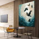 À la quiétude du grand halo by Marie Claprood on GIANT ART - white animals