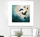 À la quiétude du grand halo by Marie Claprood on GIANT ART - white animals