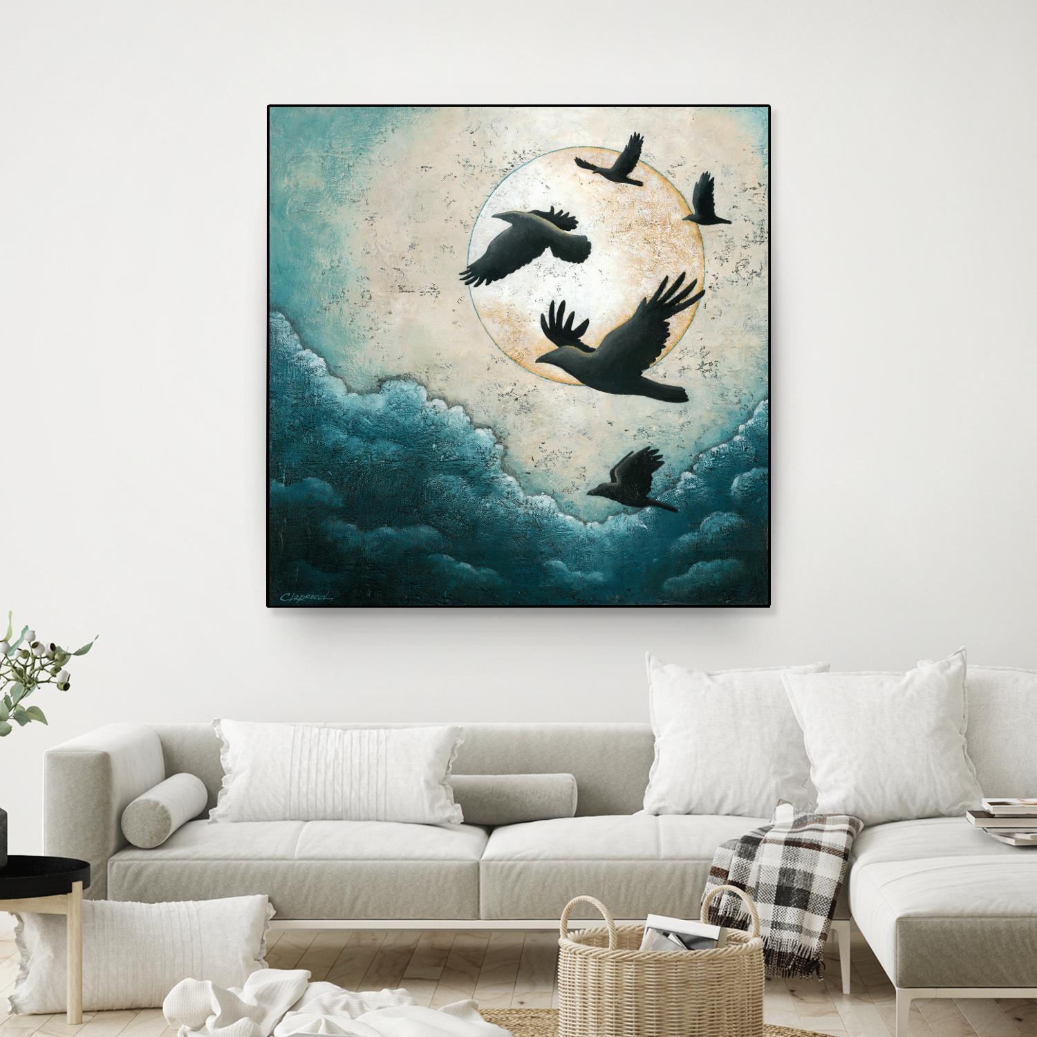 À la quiétude du grand halo by Marie Claprood on GIANT ART - white animals