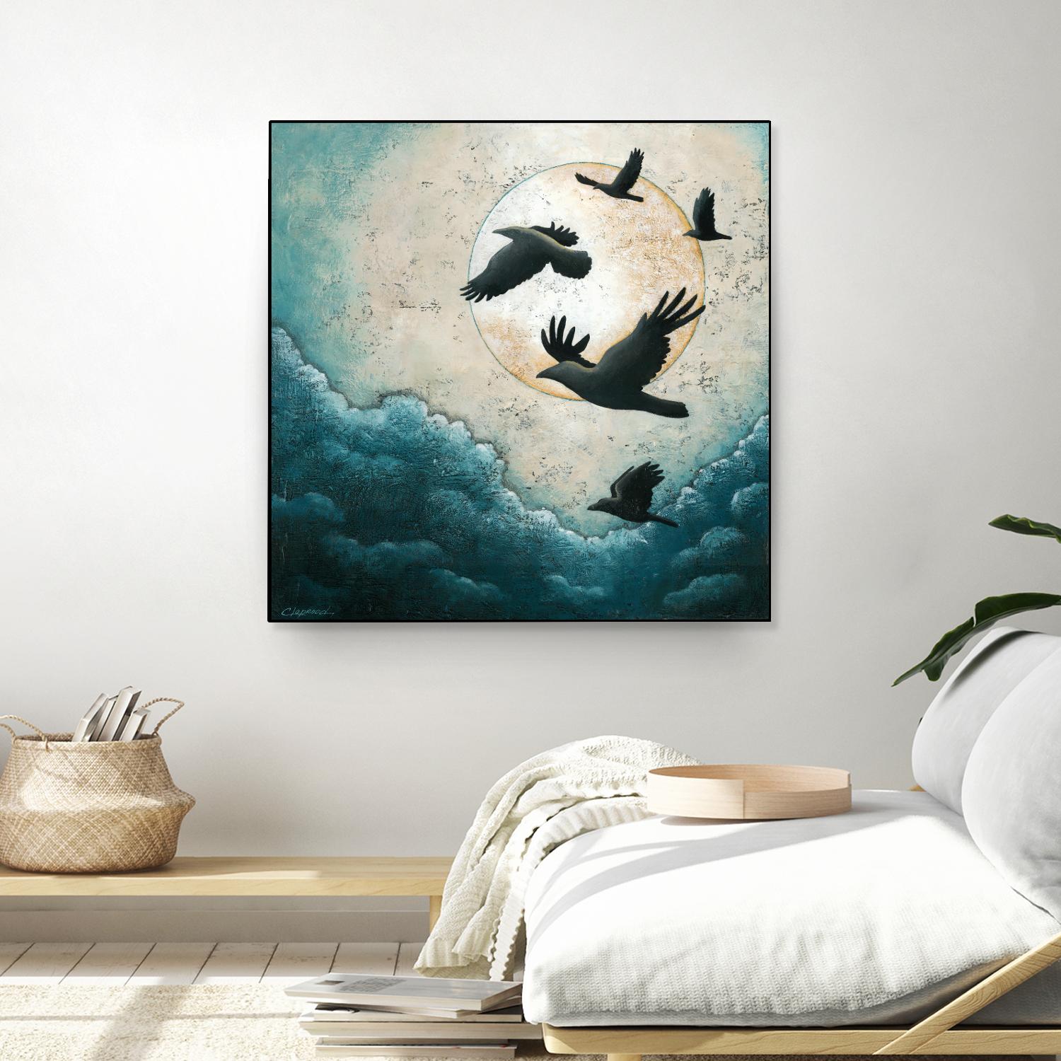 À la quiétude du grand halo by Marie Claprood on GIANT ART - white animals