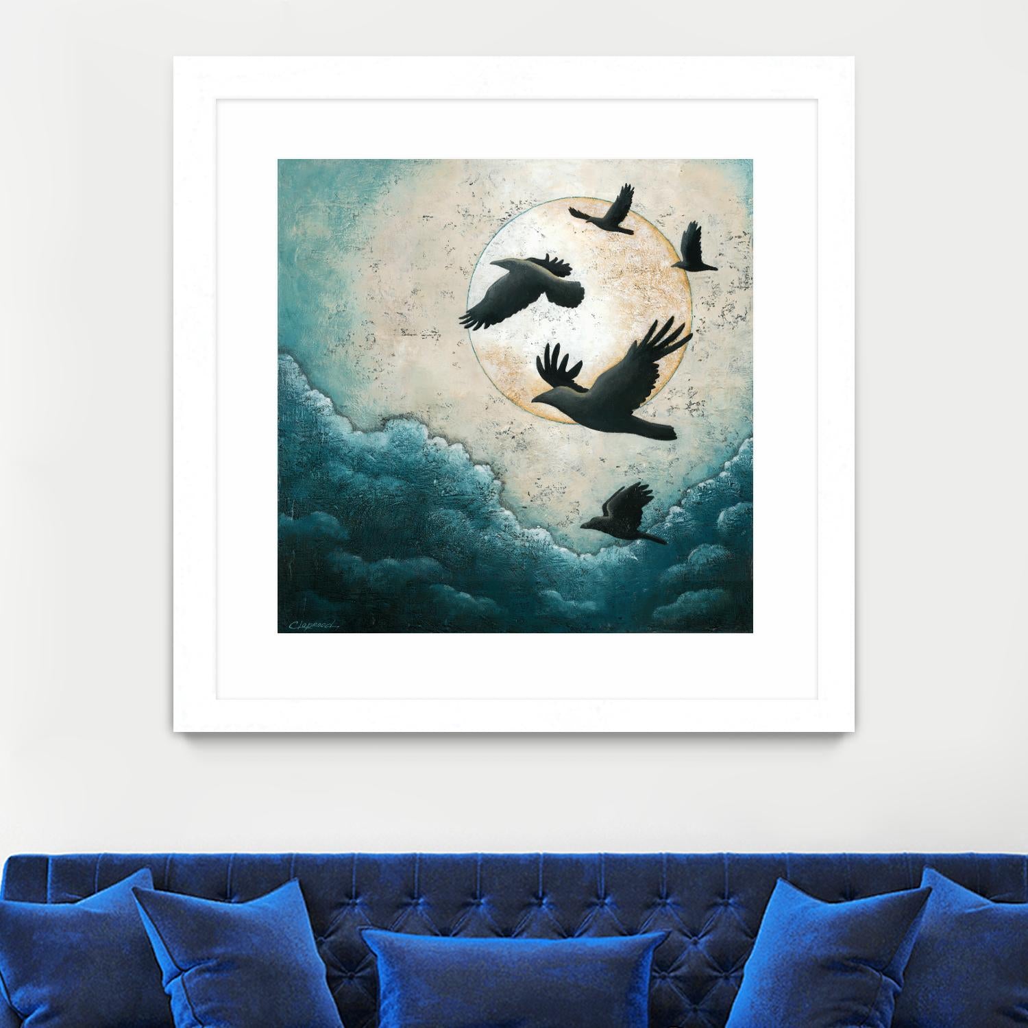 À la quiétude du grand halo by Marie Claprood on GIANT ART - white animals