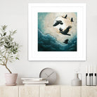 À la quiétude du grand halo by Marie Claprood on GIANT ART - white animals