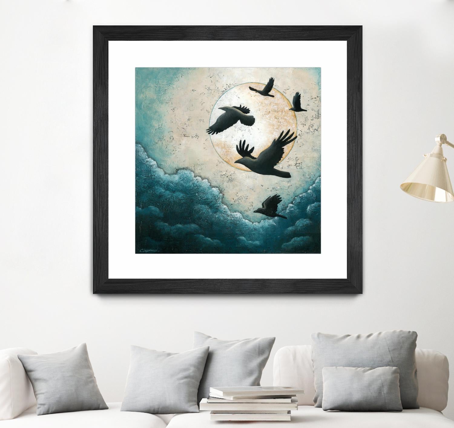 À la quiétude du grand halo by Marie Claprood on GIANT ART - white animals