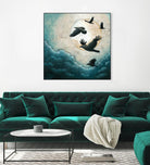 À la quiétude du grand halo by Marie Claprood on GIANT ART - white animals