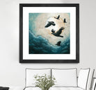 À la quiétude du grand halo by Marie Claprood on GIANT ART - white animals