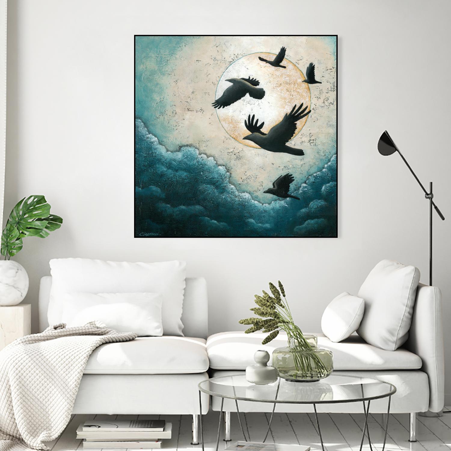 À la quiétude du grand halo by Marie Claprood on GIANT ART - white animals