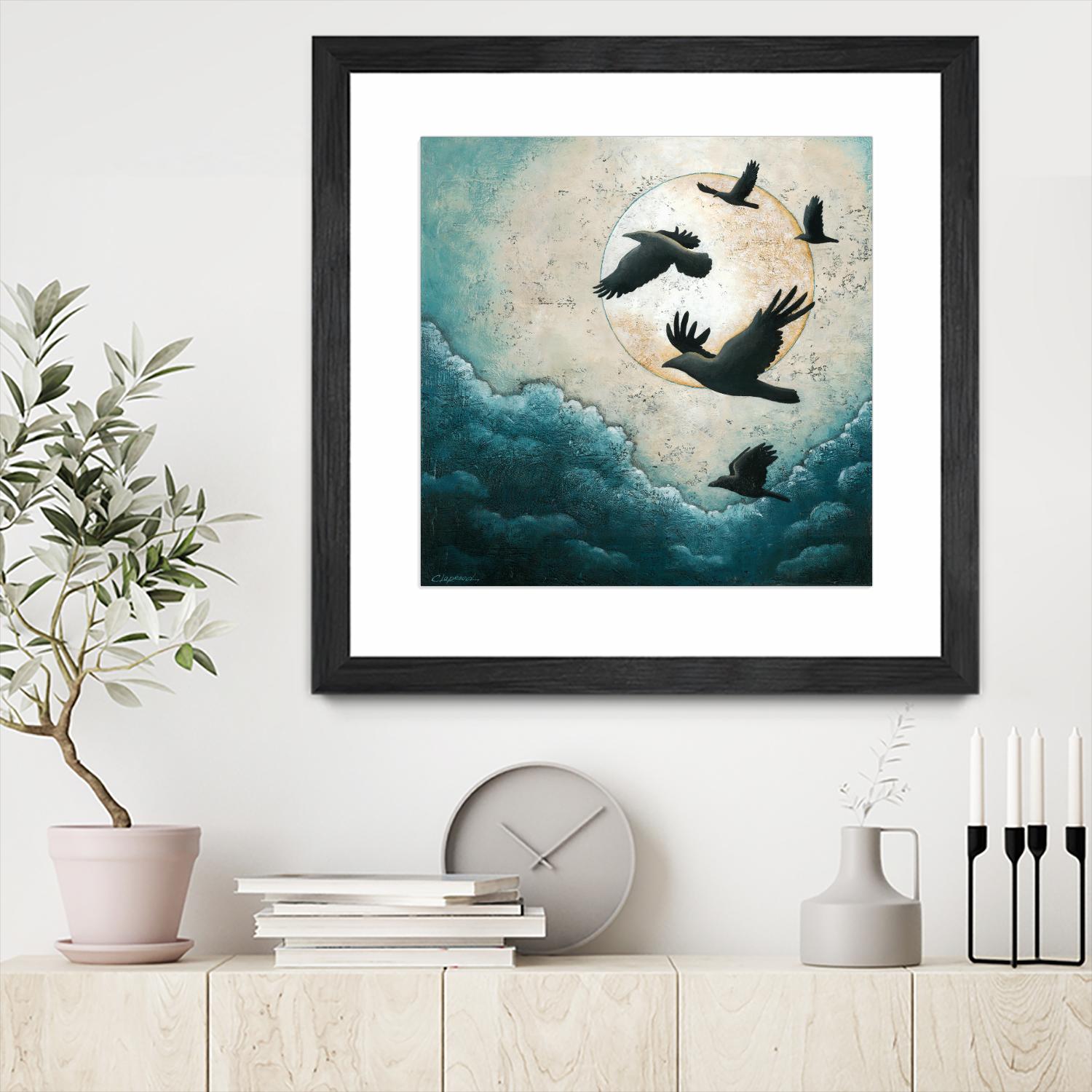 À la quiétude du grand halo by Marie Claprood on GIANT ART - white animals