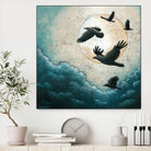 À la quiétude du grand halo by Marie Claprood on GIANT ART - white animals