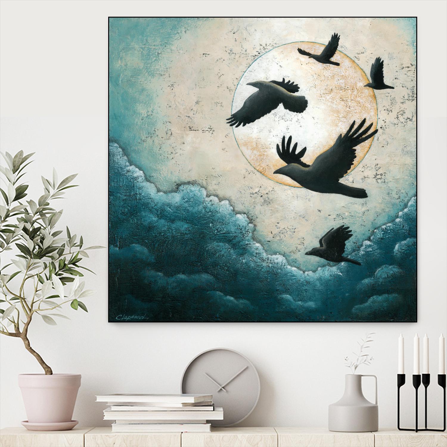 À la quiétude du grand halo by Marie Claprood on GIANT ART - white animals