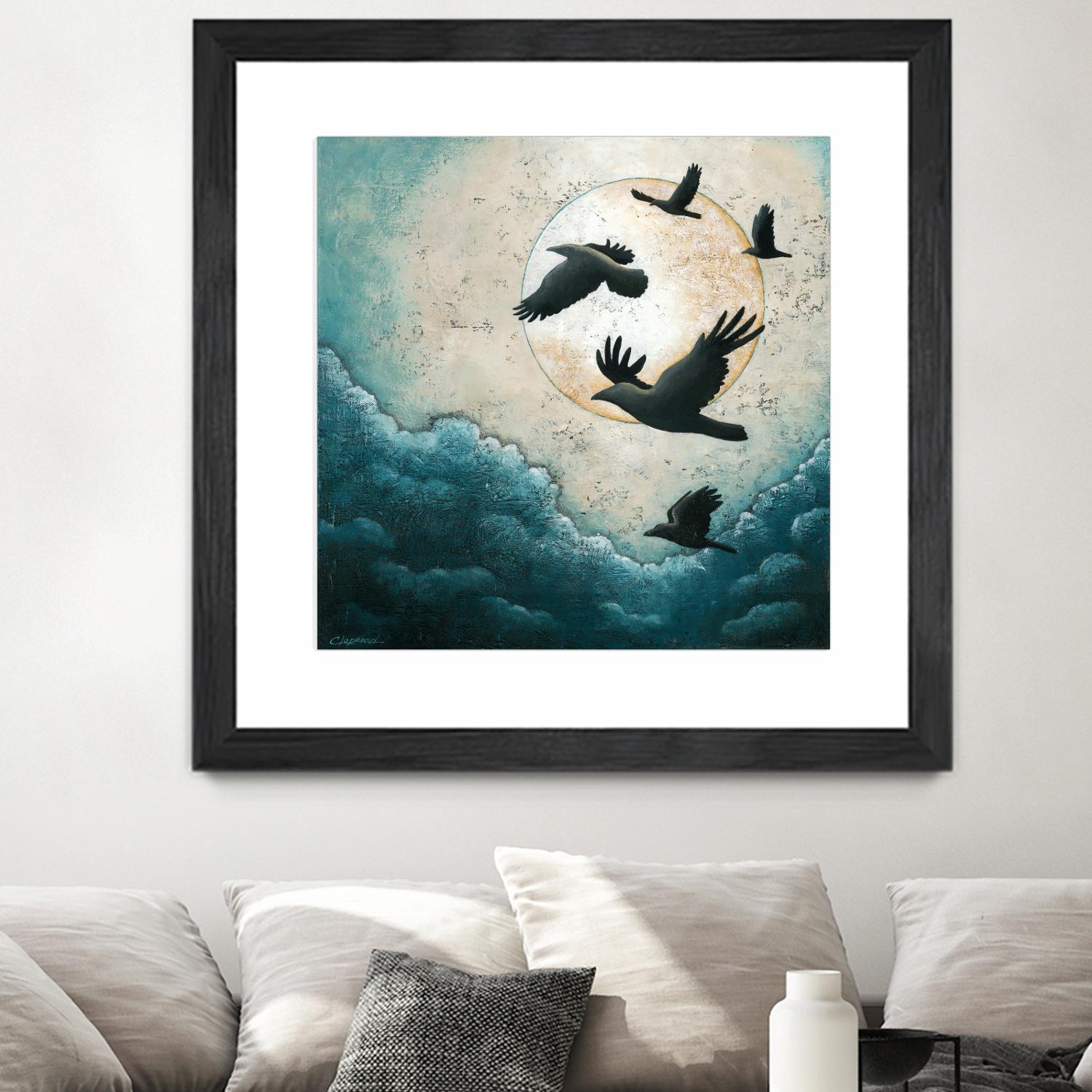 À la quiétude du grand halo by Marie Claprood on GIANT ART - white animals