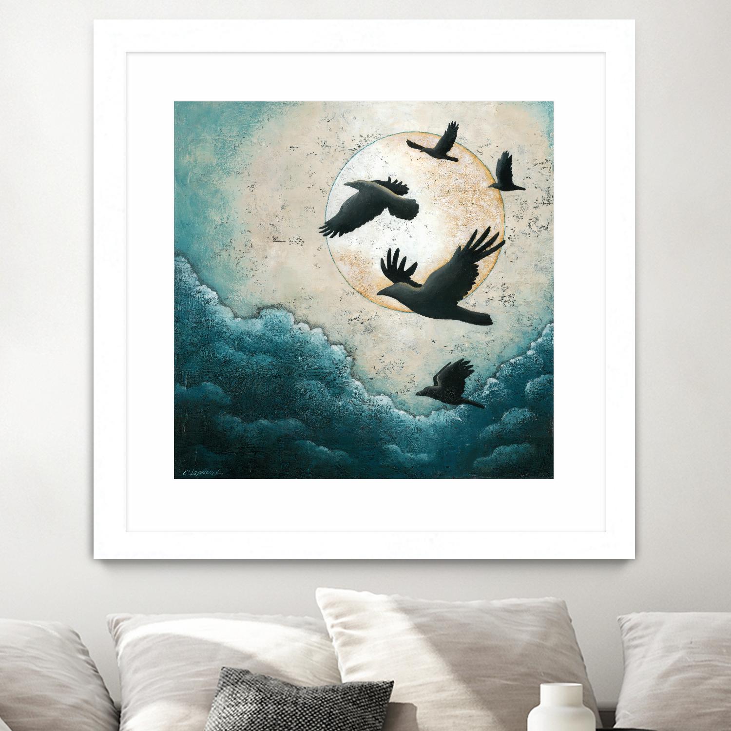 À la quiétude du grand halo by Marie Claprood on GIANT ART - white animals