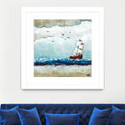 Vents et marées by Marie Claprood on GIANT ART - white sea scene