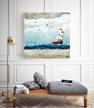 Vents et marées by Marie Claprood on GIANT ART - beige costal ocean