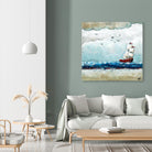 Vents et marées by Marie Claprood on GIANT ART - beige costal ocean